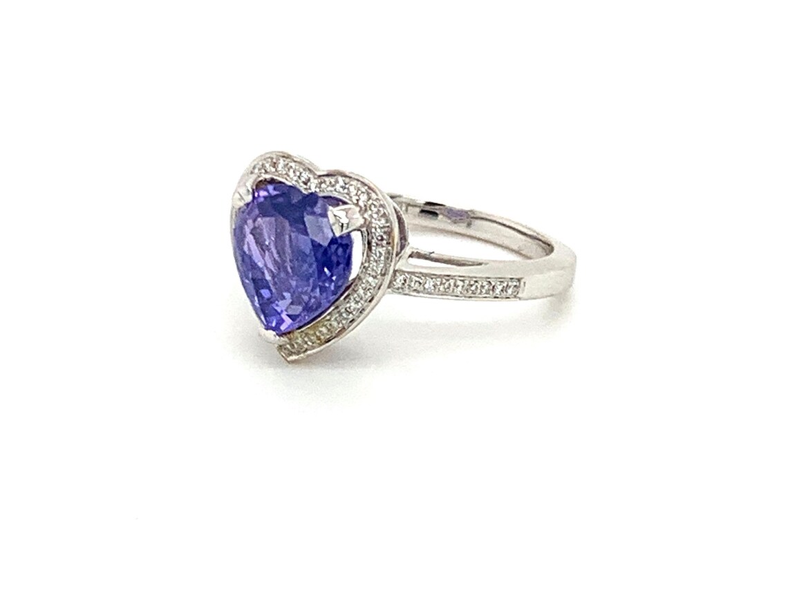 Rare Sapphire Ring Heart Shaped Sapphire Engagement Ring - Etsy