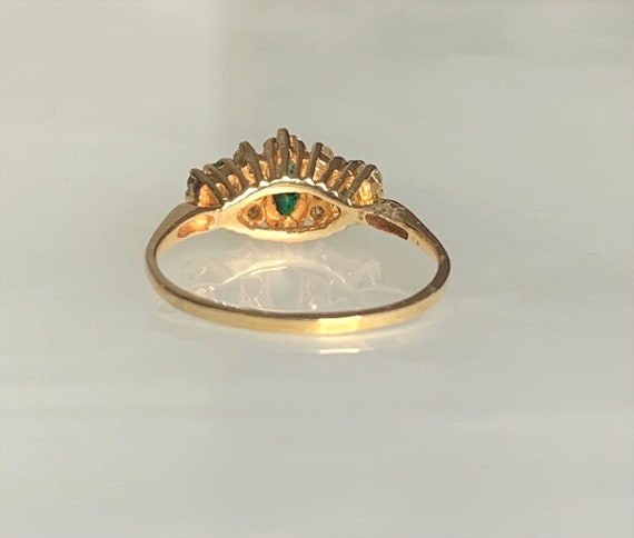 Marquise Emerald Ring, Emerald Diamond Ring, Dain… - image 4