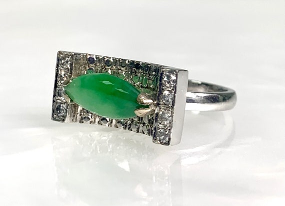 Green Jade, Green Jade ring, Jade, women's jade r… - image 2