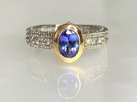 Tanzanite Ring, Tanzanite Engagement Ring, Tanzan… - image 3