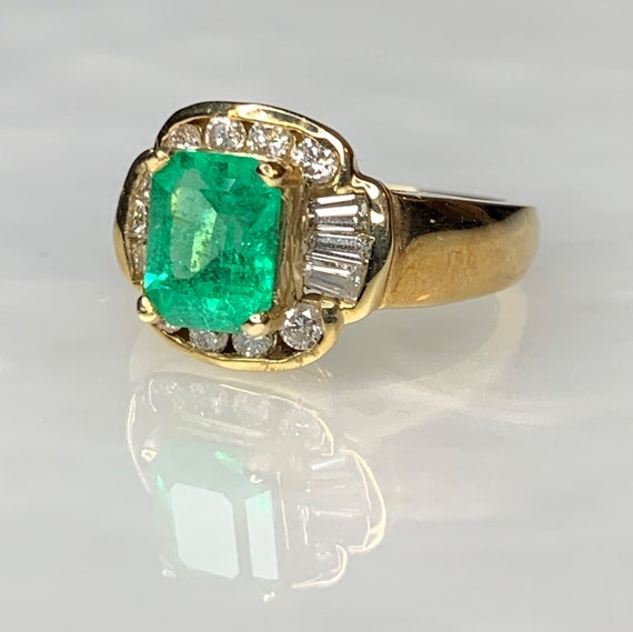 Colombian Emerald Ring, Emerald Ring, Vintage Eme… - image 2