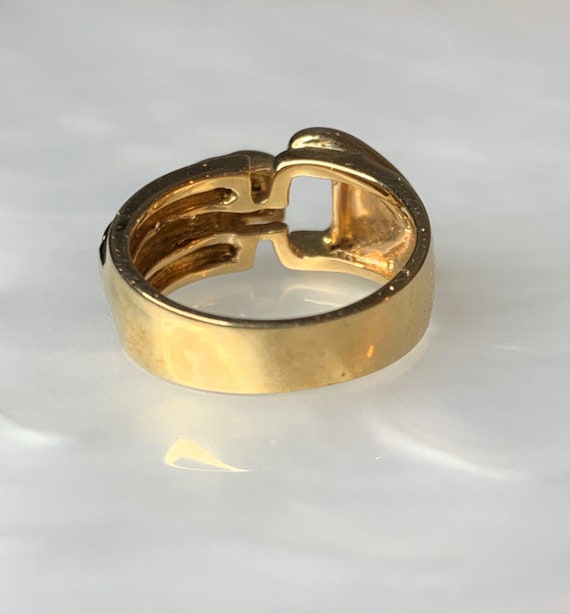 Belt Buckle Ring, Gold Buckle Ring, Gold Rings fo… - image 4