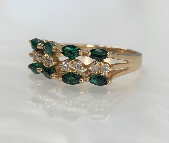 Emerald Eternity Ring, Emerald Eternity Band, Eme… - image 2