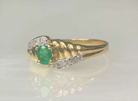 Emerald Ring for Women, Emerald Gold Ring, Emeral… - image 2