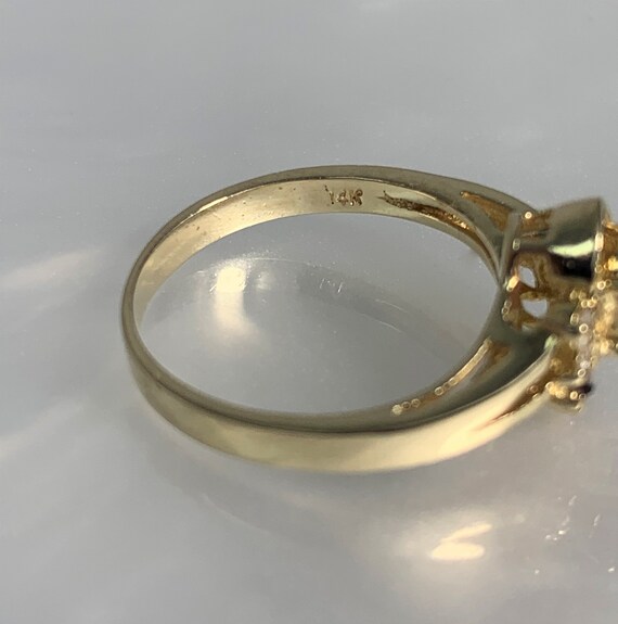 Vintage Oval Ruby Diamond Ring: 14k Gold Gemstone… - image 5