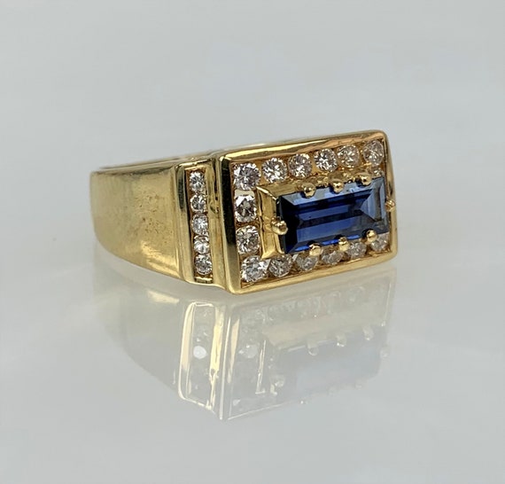 blue sapphire ring, blue sapphire, vintage rings,… - image 3