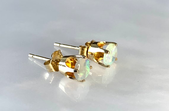 Opal stud earrings, Australian Opal Earrings, Opa… - image 2