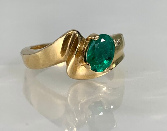 Oval Emerald Ring, Emerald Ring, Emerald Ring Vin… - image 3