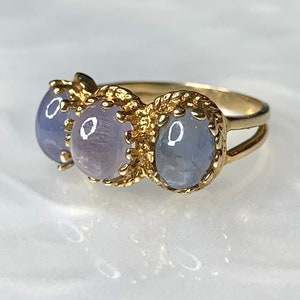 Star Sapphire Ring, Star Sapphire Ring for Women, Galaxy Ring, Celestial Ring, Vintage Star Sapphire Ring, Purple Star Sapphire, OOAK Ring