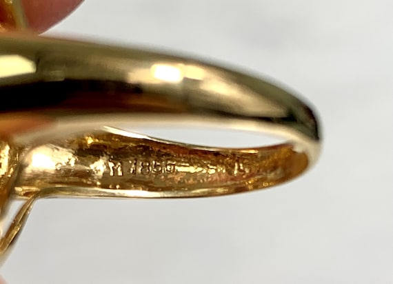 Vintage Ruby Diamond Ring: 18k Gold Floral Engage… - image 5