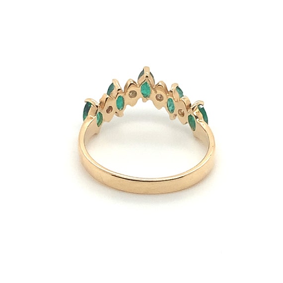 Emerald Diamond Eternity Band, Emerald Ring For W… - image 8