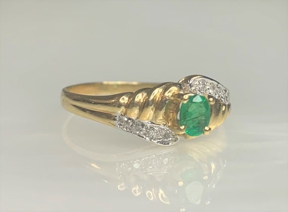 Emerald Ring for Women, Emerald Gold Ring, Emeral… - image 3