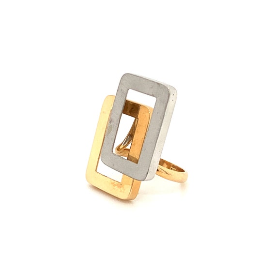 Gold Ring for Women, Gold Structural Ring, Geomet… - image 3