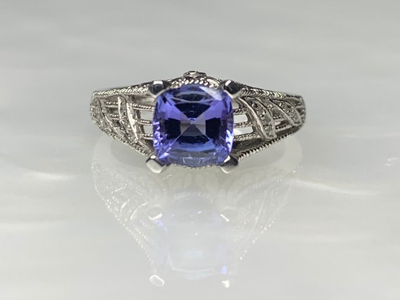 Tanzanite Ring, Tanzanite Engagement Ring, Tanzan… - image 2