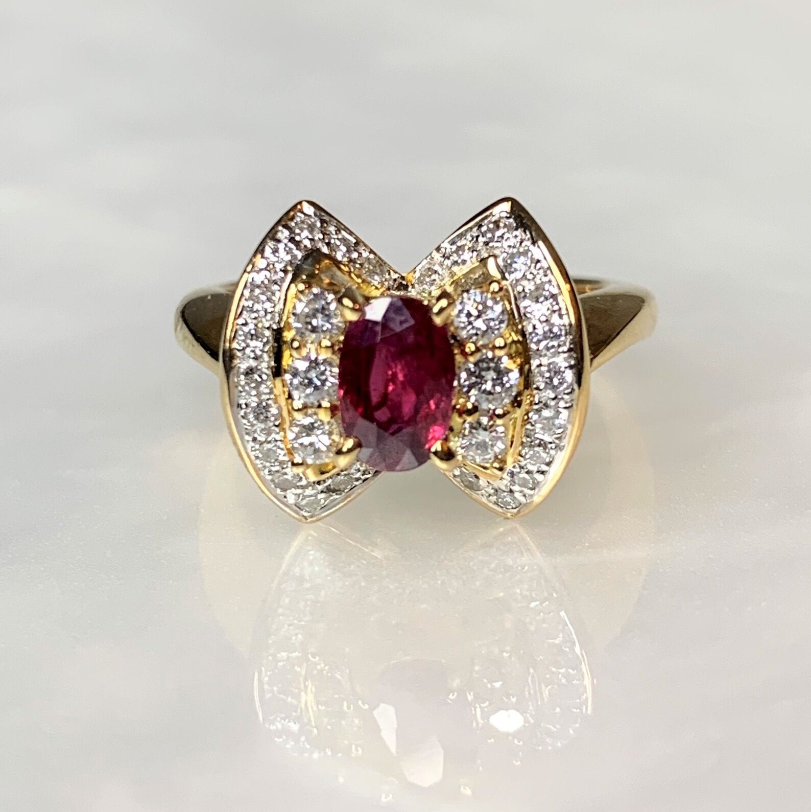 Anillo de rubí anillo de compromiso rubí anillo de Etsy