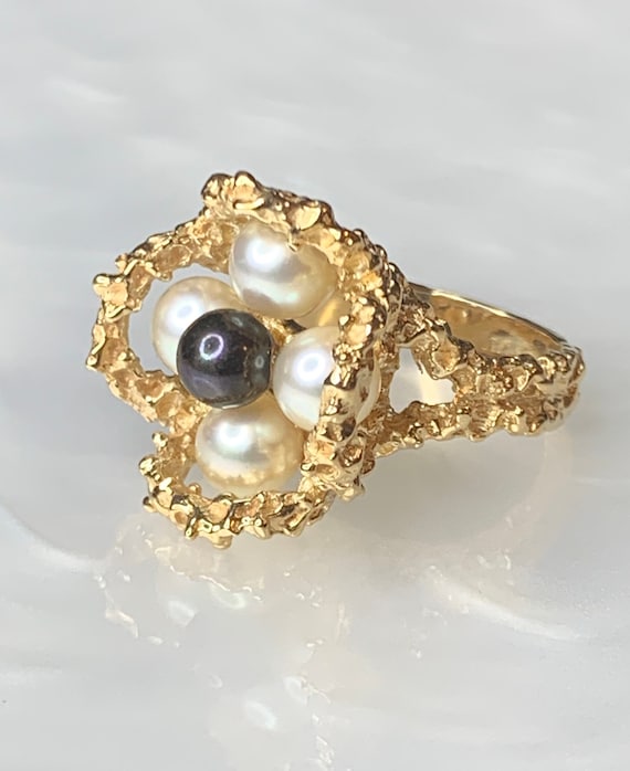 Vintage Pearl Ring For Women, Pearl Ring, Pearl Go