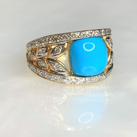 Turquoise Ring, Turquoise Ring for Women, Turquoi… - image 2