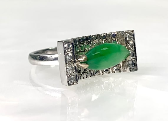 Green Jade, Green Jade ring, Jade, women's jade r… - image 3