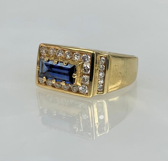 blue sapphire ring, blue sapphire, vintage rings,… - image 2