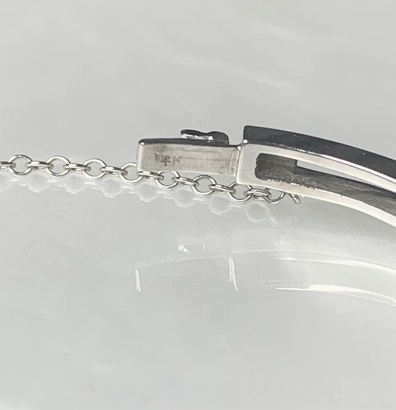 Vintage 14k White Gold Ruby Diamond Bangle Bracel… - image 6