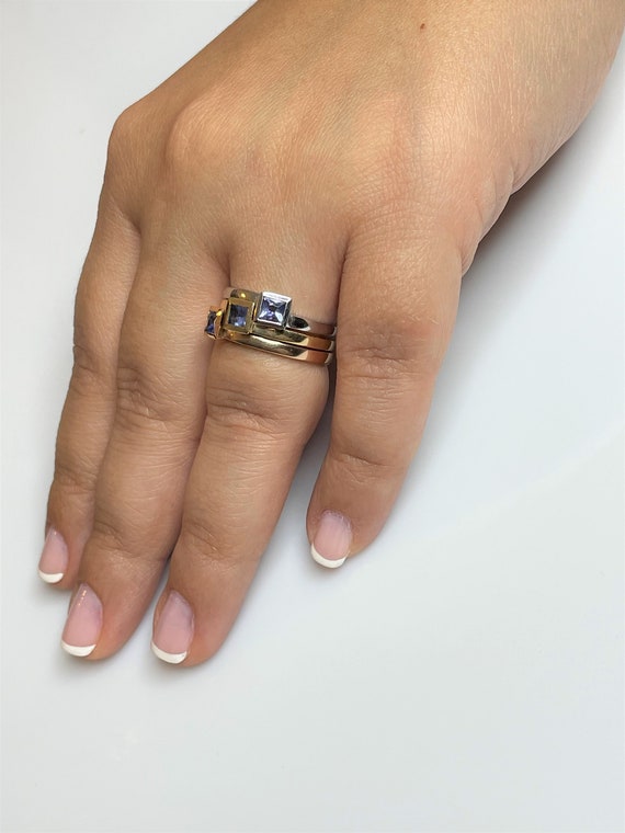 Tanzanite Ring, Trinity Ring, Tri Color Ring, Min… - image 9