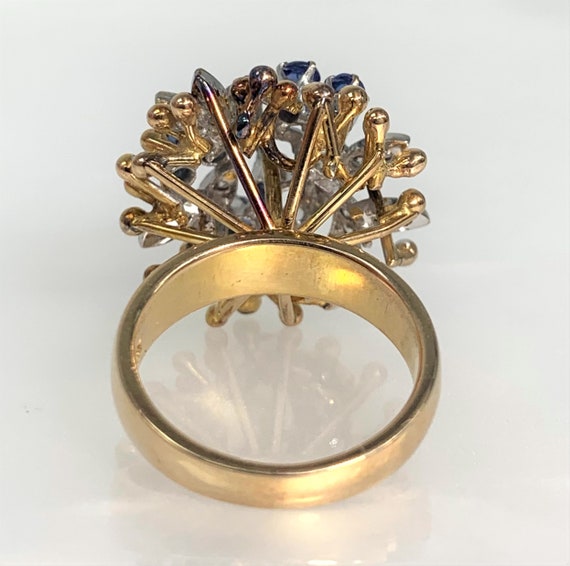 Sapphire Ring Vintage, Cabochon Sapphire Ring, Vi… - image 4