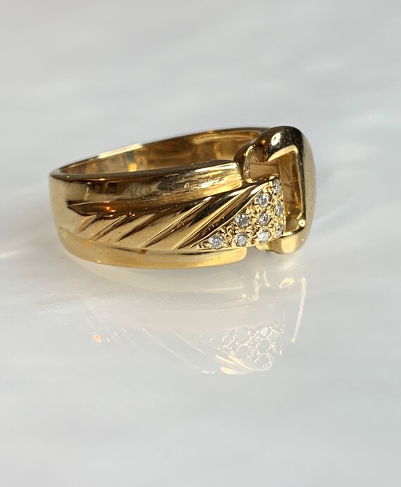 Belt Buckle Ring, Gold Buckle Ring, Gold Rings fo… - image 3