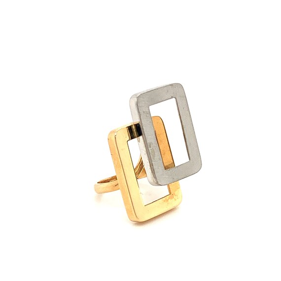 Gold Ring for Women, Gold Structural Ring, Geomet… - image 4