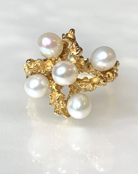 Pearl Ring, Pearl Ring For Women, Vintage Pearl Go