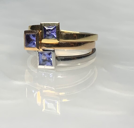 Tanzanite Ring, Trinity Ring, Tri Color Ring, Min… - image 2