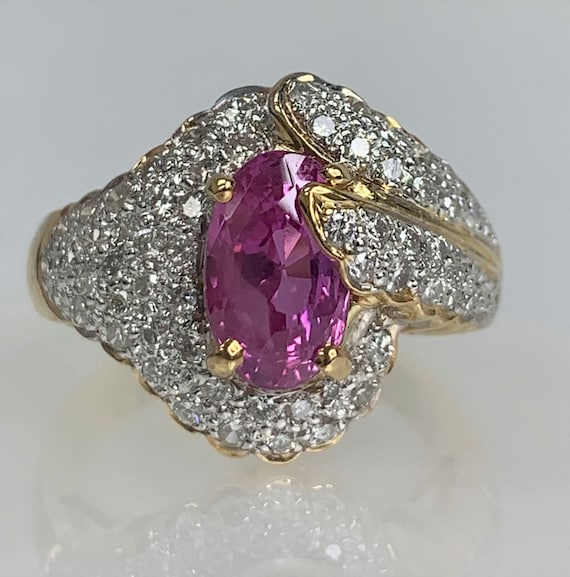 pink sapphire ring, pink sapphire, pink sapphire e