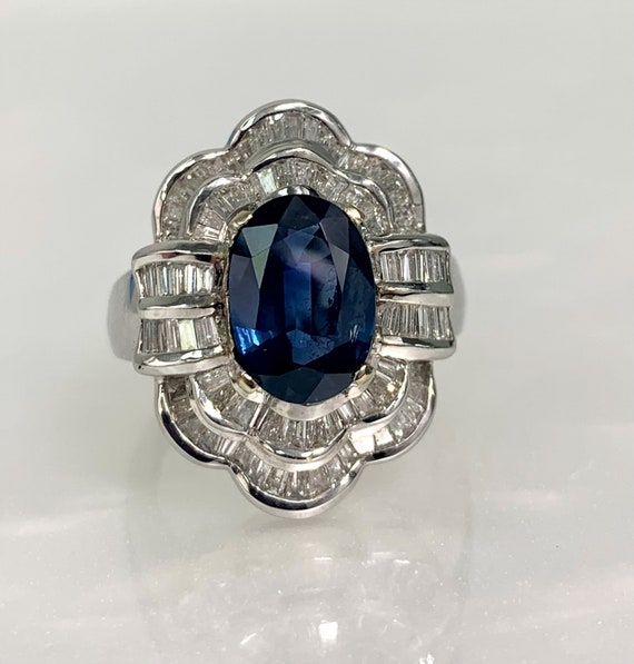 Oval Sapphire Ring, Sapphire Engagement Ring, Sapp