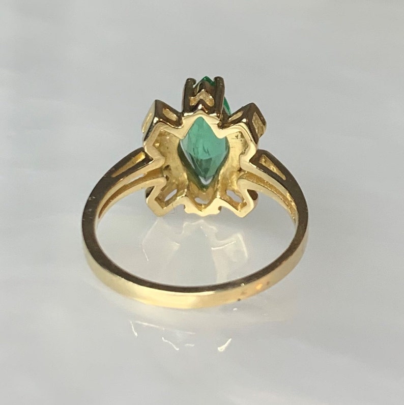 Emerald Butterfly Ring, Marquise Emerald Ring, Marquise Engagement Ring, Vintage Emerald Ring, Emerald Diamond Ring, Emerald Rings for Women image 4