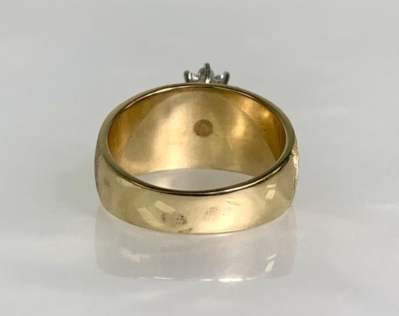 Vintage Oval Ruby Diamond Ring: 14k Yellow Gold, … - image 4