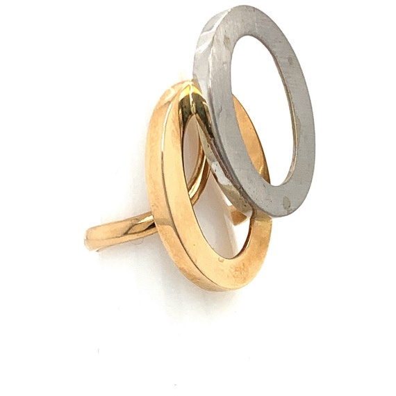 Gold Ring For Women, Letter O Ring, Solid Gold Ge… - image 3