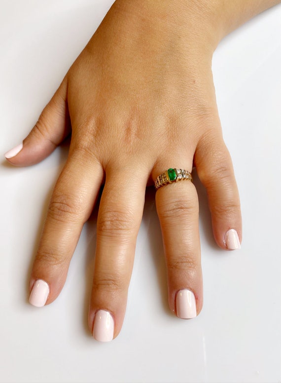 Emerald Engagement Ring, Emerald Ring for Women, … - image 5