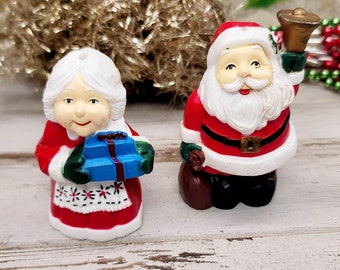Weihnachten Retro Mr. und Mrs. Santa Salz und Pfefferstreuer Set Geschenkidee, Weihnachtsgeschenk Retro Küche. F-3