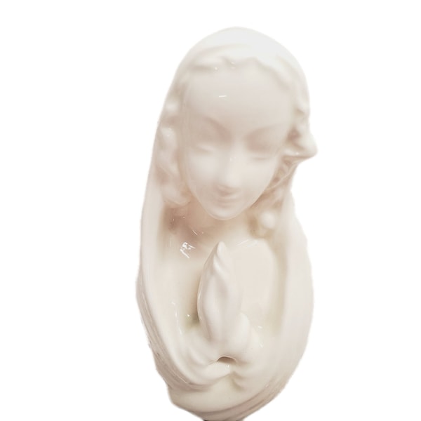 Rare find Vintage Porcelain Virgin Mary Madonna Statue Figurine Praying 5". C-1