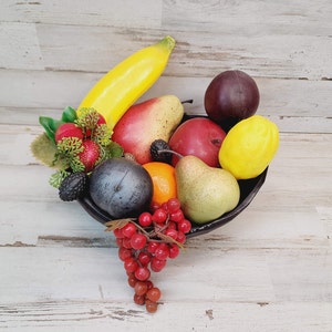 10 piece LARGE Fruit basket/Artificial Fruit lot/What you see you will get/home decor/fruit basket #10