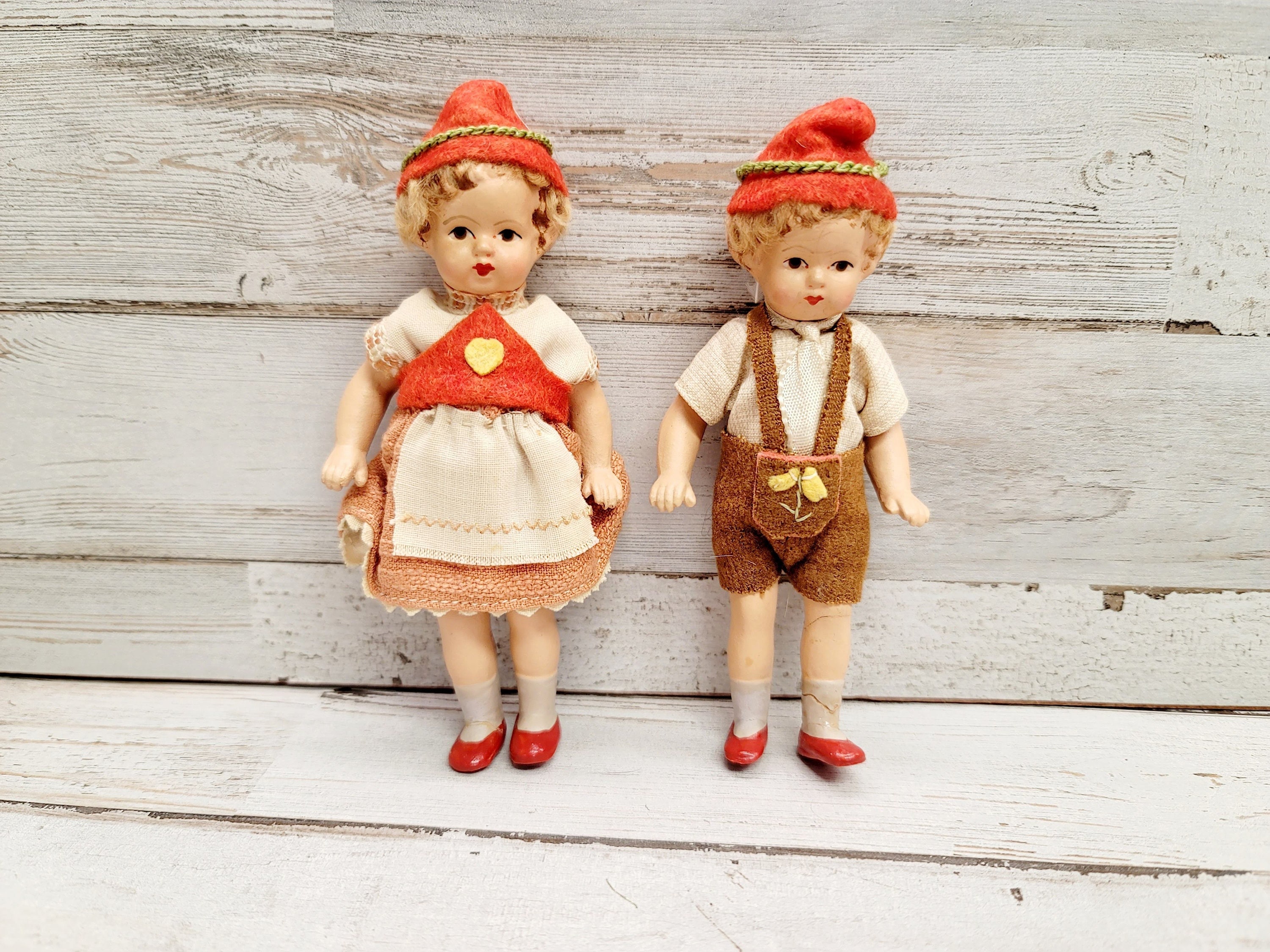 Antique Miniature German Bisque Penny Doll with Articulated Arms – In The  Vintage Kitchen Shop