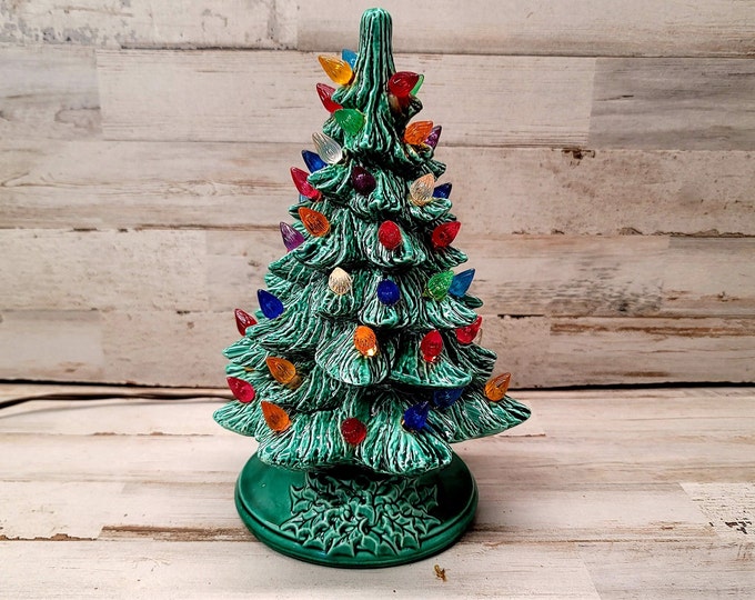 10 Inch. Nowell Mold Ceramic Christmas Tree 10 Inch Tree Etsy