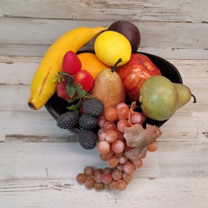 10 piece LARGE Fruit basket/Artificial Fruit lot/What you see you will get/home decor/fruit basket #9