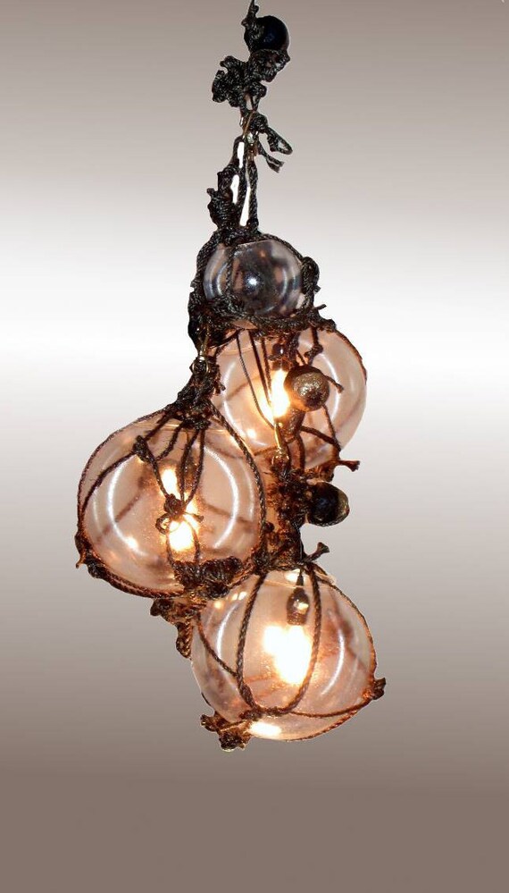 Knottical Chandelier Nautical Ceiling Light Buoy Fishing Buoy Fisherman Float Rope Beach Decor Coastal Home Beach Tiki Rustic