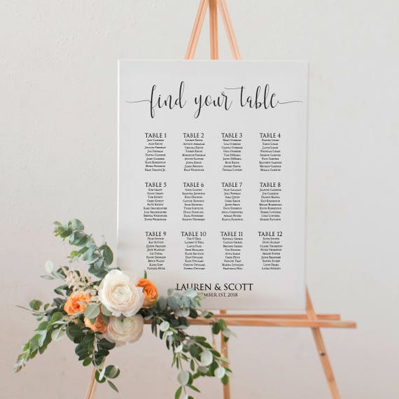 Personalized Seating Chart