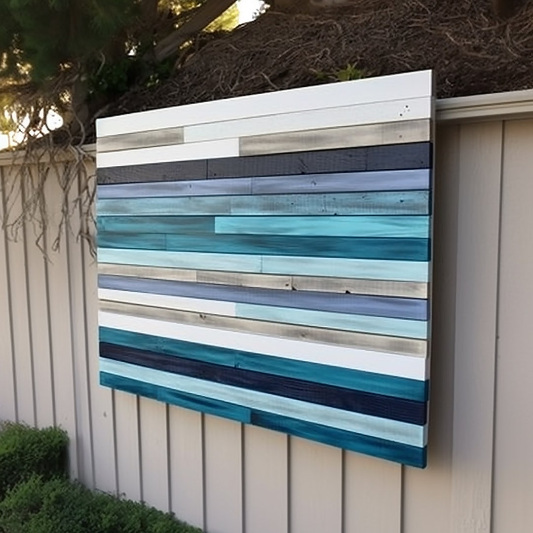 Wood Wall Art Beach Wood Wall Art Nautical 3D Wood Art Navy Etsy