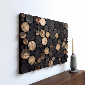 Rustic wooden slices picture - wood slices mosaic - natural wooden eco –  GeniusesOfWood