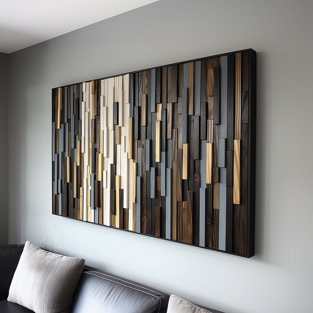Wood Wall Art, Man Cave Gift Wood Art, 3D Wall Art, Modern Wooden Wall