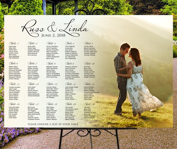 Digital Seating Chart Wedding