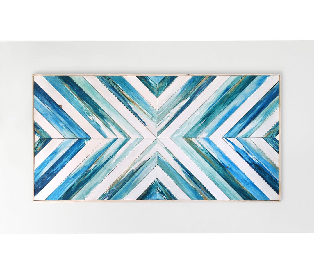 Blue Wood Wall Art Large Wall Art Wooden Wall Art Wood Etsy