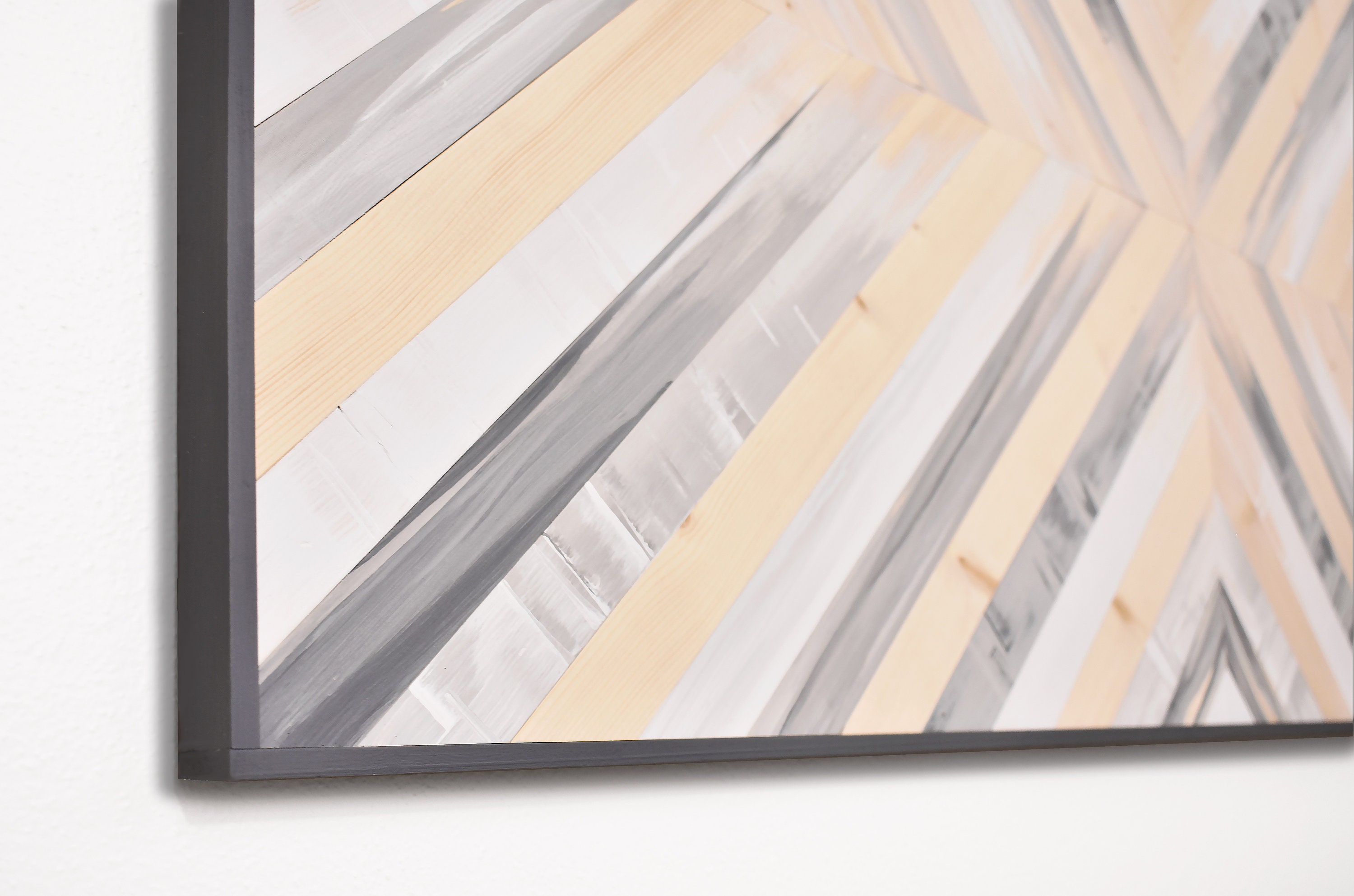 Gray Wood Wall Art White Modern Wood Wall Art Large Wood Etsy